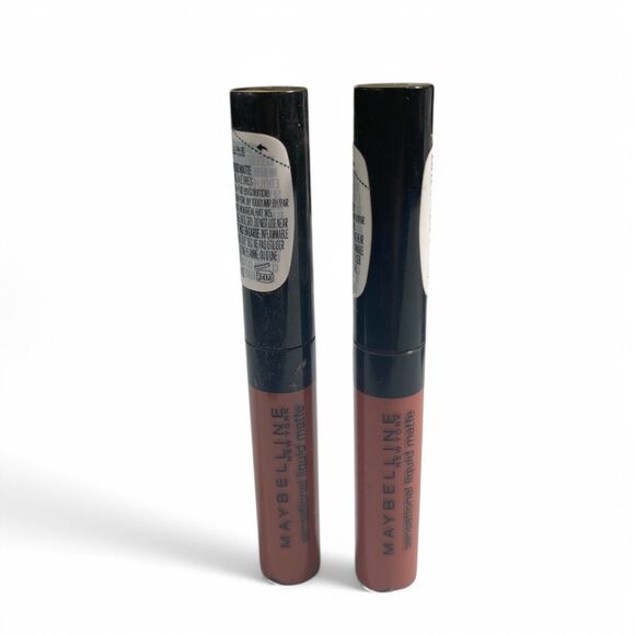 Maybelline Sensational Liquid Matte Liquid Lipstick Nude Brown Lot 2 Lip Color - Picture 1 of 3